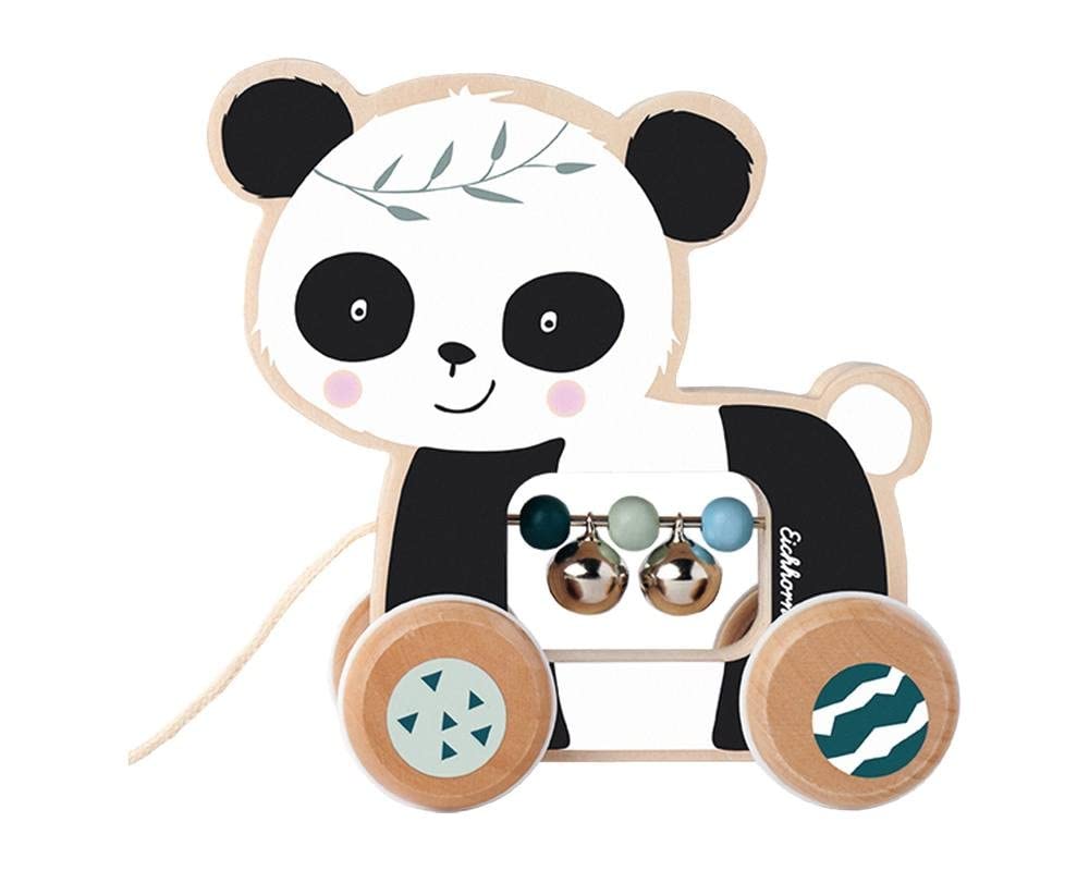 Eichhorn 100003806 Pull-Along Toy, Black, White, Natural