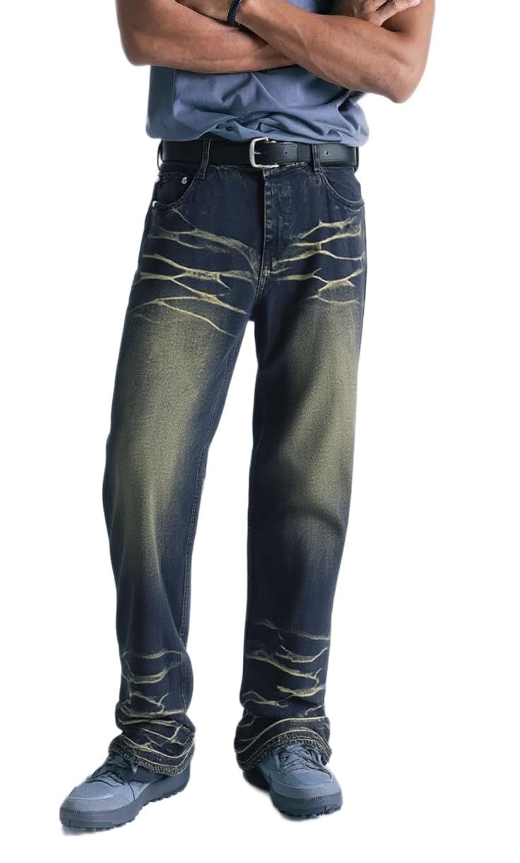 sylor Baggy Denim Jeans in Camouflage, Size 36-picture-56