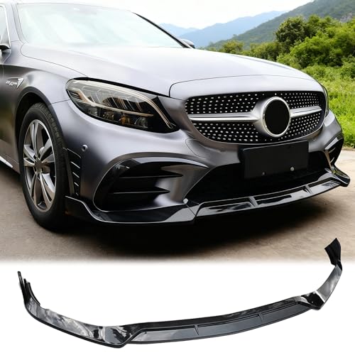 Séparateur lèvre avant Mercedes W205 C43 AMG 18-21 noir brillant