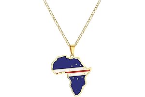 Retro Ethnic Maps Flag Charm Necklace