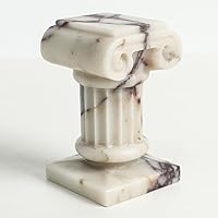 DUANYAN Handmade Marble Roman Pillar Statue - Small Elegant Sculpture for Coffee Table, Shelf Decor, Weddings & Gifts (5.3"H)