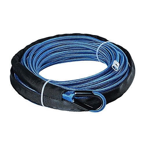 Astra Depot 50ft 1/4 inch 7000lbs Blue Synthetic Winch Rope Rock Guard Heat Guard for ATV UTV 4x4 Car Truck Protective Sleeve