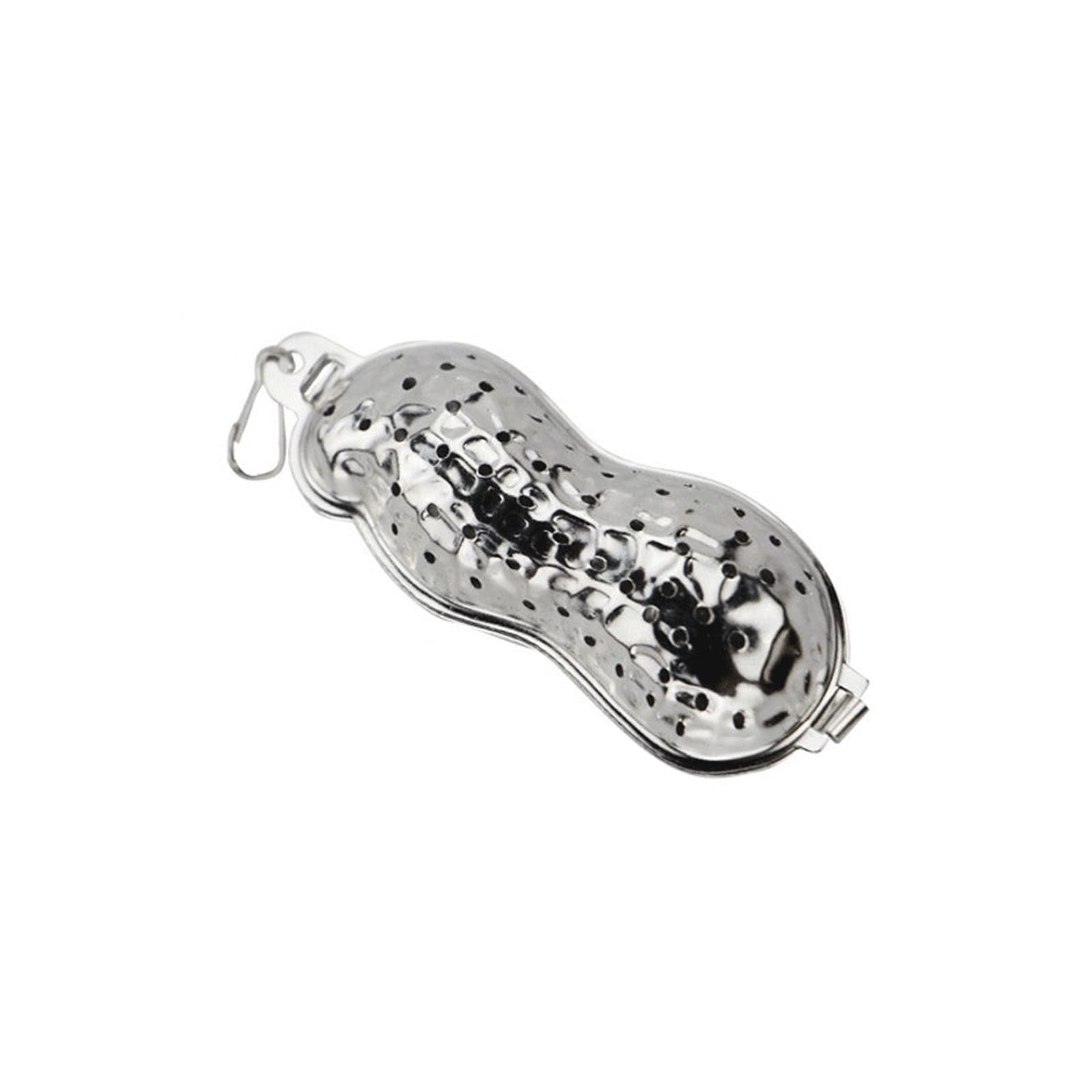 Colador de té de acero inoxidable 304, colador de té de hojas sueltas, filtro infusor de especias de hierbas en forma de cacahuete, herramientas de té de 5,5 x 2 cm