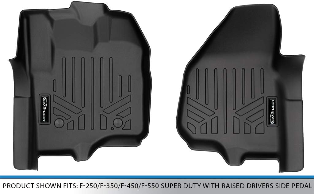 SMARTLINER Floor Mats 1st Row Liner Set for 2012-2012 Ford F-250 - Image 4