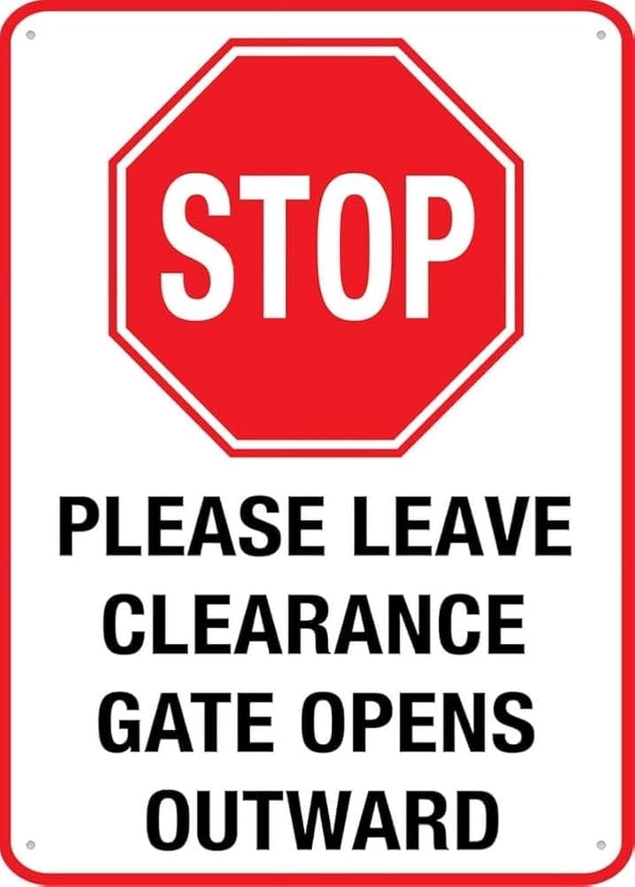 Please Leave Clearance Sign Warning Tin Sign Home Kitchen Farm Garden Garage Wall Decor Gift For Women Men 8x12 Inch