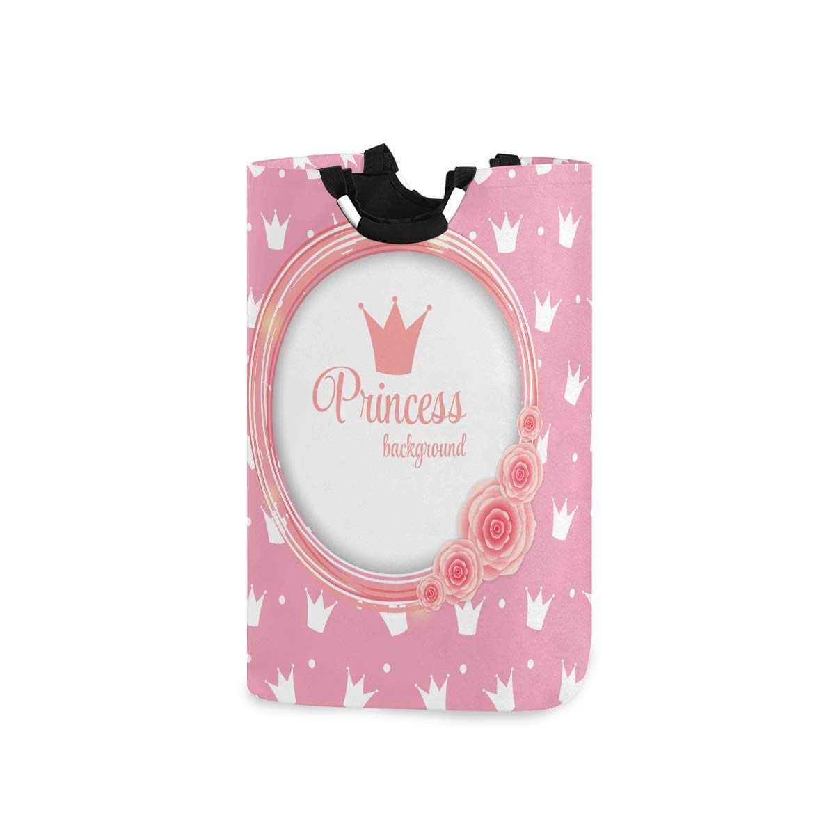 Laundry Hamper Bucket Collapses Laundry Basket Princess Crown Washing Bin for Home Organizer Nursery