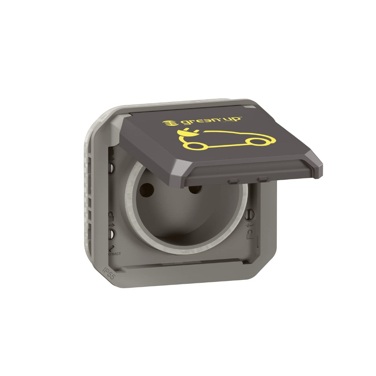 prise de courant 2p+​t - etanche - green'up access - anthracite - legrand 069885l