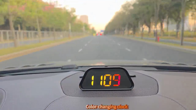 Image of Universal Car HUD GPS Speedometer - G23 Heads up Display Digital Speedometer MPH Real-Time Display with Overspeed Alarm & Fatigue Driving Alert, Plug and Play USB, Auto Brightness for All Vehicles