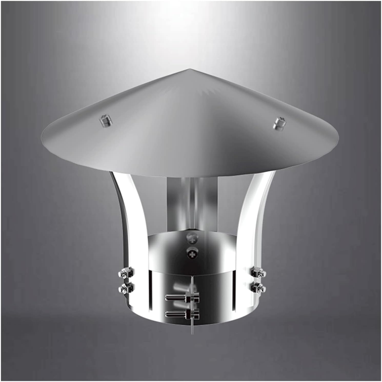 Chimney Cowl Chimney Cap Cone Top Chimney Cap,Fireplace Chimney Caps,Chimney Flue Cover,Galvanized Rain Cap,for All Weather Conditions Top Exhaust Cap,for Perfect Insulation Vent C