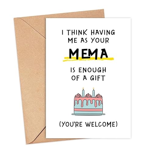 HKDesignGift I Think Having Me As Your Mema Is Enough Of A Gift - ʔMema o[Xf[J[h - MemaJ[h - Memapo[Xf[J[h - ʂMemao[Xf[J[h
