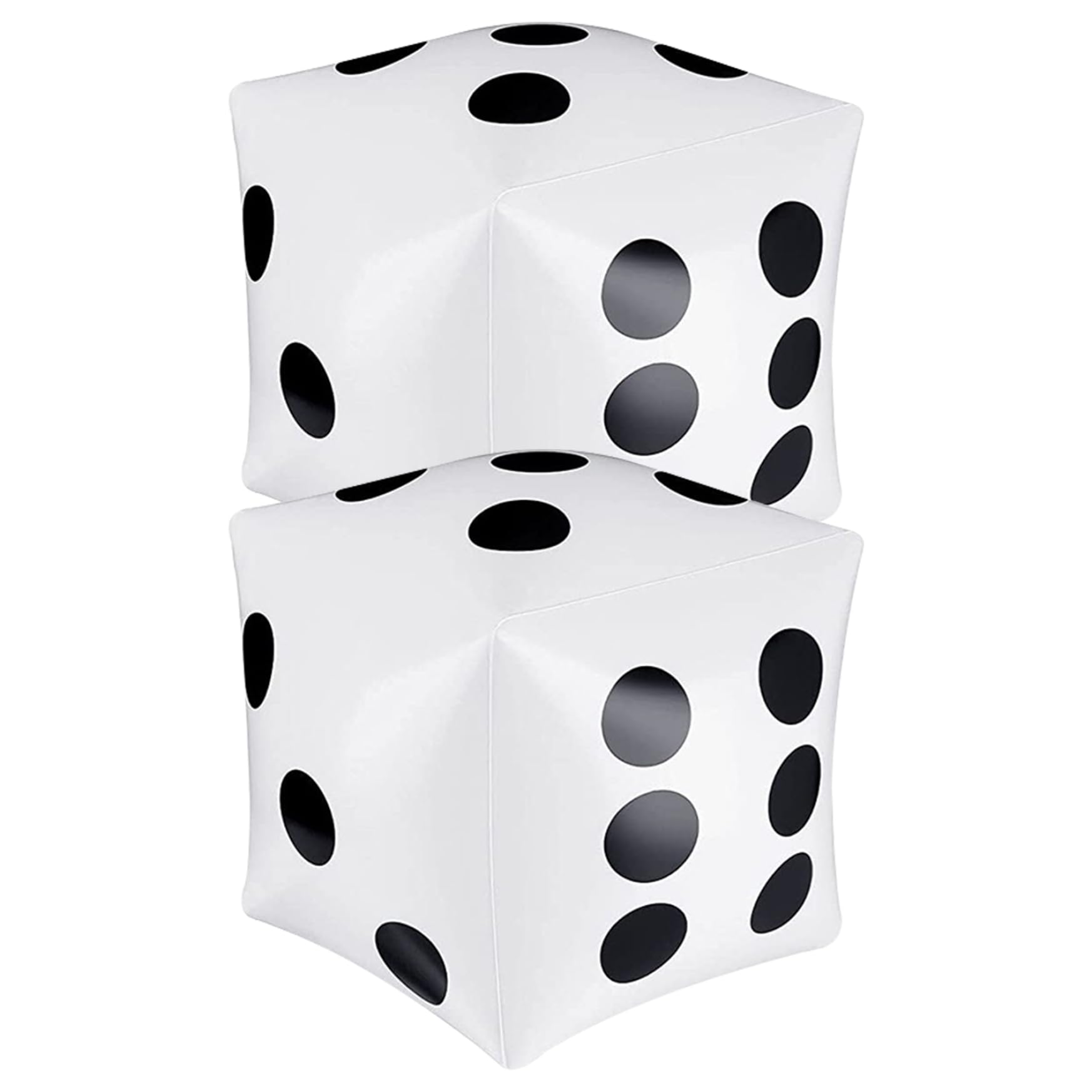 Dadi gonfiabili 2 pezzi 11,8x11,8 pollici Dadi grandi Dadi gonfiabili grandi in PVC per giochi di società in piscina per interni ed esterni Dadi gonfiabili bianchi Dadi grandi Dadi grandi Giochi di so