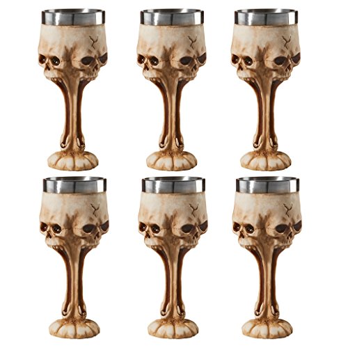 12 Pcs Head Halloween Skull Goblet 12 Oz Plastic Gothic Wine
