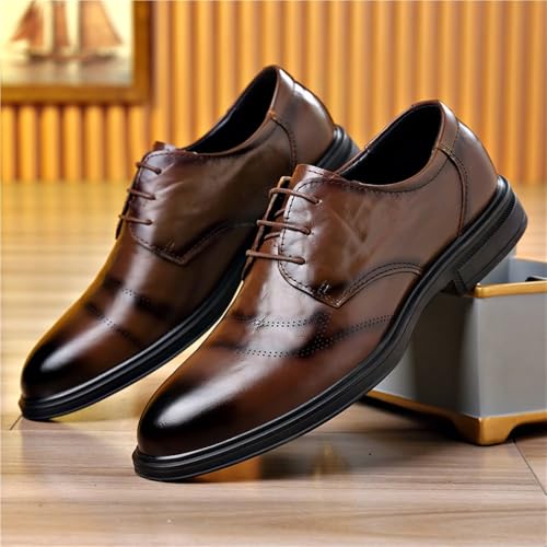 Men's Wedding Shoes for Groom Business Formal Dress Oxfords Spring Arrival Classic Lace-Up Leather Shoes for Suit2