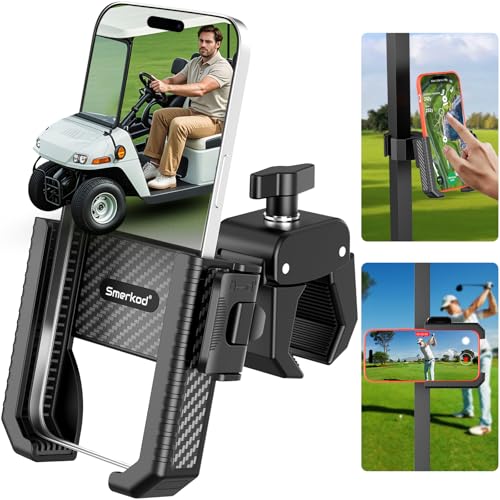 Smerkod Golf Cart Phone Holder Mount 3s Phone Clip Install 1s Lock/Release