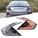 Top 10 Best Honda Civic Tail Lights Reviews & Comparison 14 KAMDKI A Pair Clear Lens Tail Light Fit for 2016-2021 Honda Civic 4-Door Sedan Rear Lamp With Bulbs Rear Lights Left Driver And Right Passenger Side Upgrade JDM Style HO2804110 HO2805110 33550TBAA01