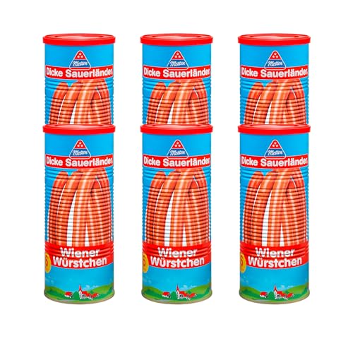 Knackige Wiener Würstchen - 6 x 330g Metten Dicke Sauerländer