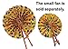 Ahiastring African Ankara Print Folding Fan - Large Handheld Fan for Church, Weddings, Decorative Wall, and More
