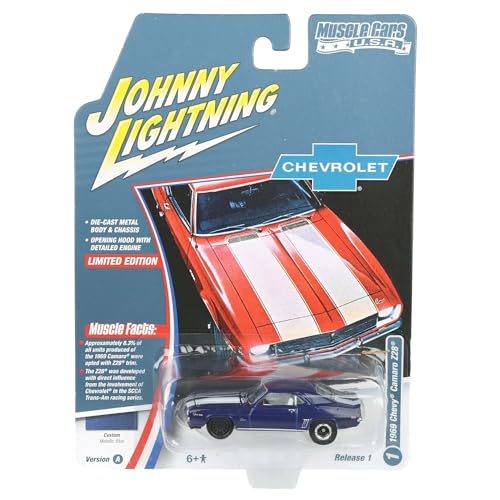 1969 Chevrolet Camaro Azul a Escala 1:64 miniatura 2