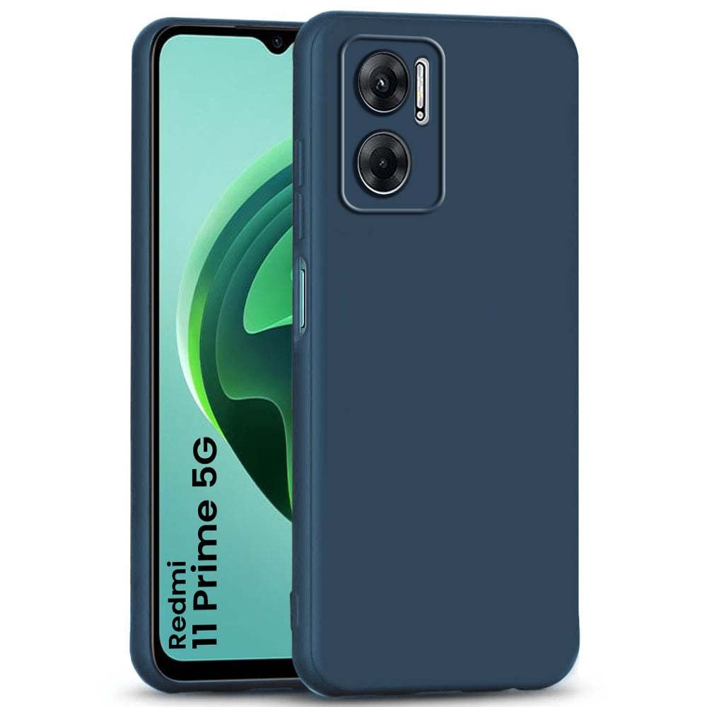 WOW IMAGINE Ultra Slim Soft Rubberised Back Cover Case for Redmi 11 Prime 5G | Inner Velvet Fabric Lining | Matte Silicone Flexible Camera Protection Back Cover - Blue (B0BDM89FKQ) Amazon Price History, Amazon Price Tracker