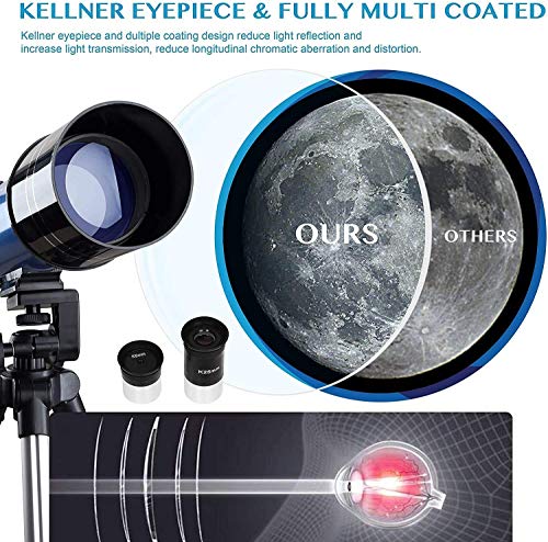 Telescopio Refractor 70mm con Trípode Ajustable para Astronomía miniatura 2