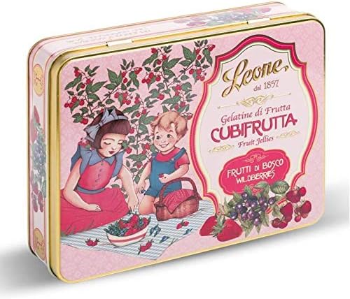 Pastiglie Leone - Jellies with Berries in Metal Box Collector 200 gr