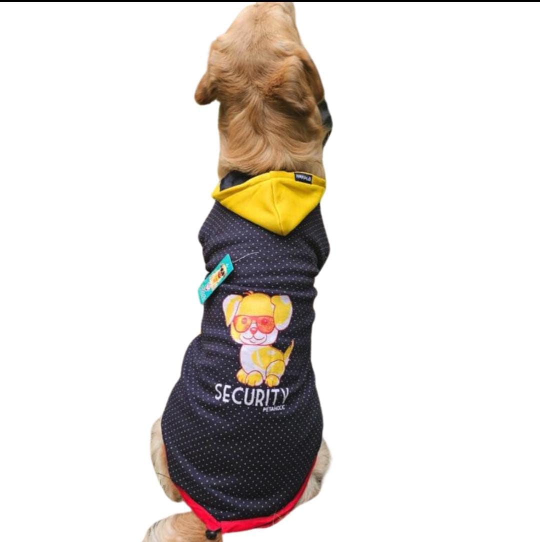 WaggyTails Dog Sweater- Fleece Winter Sweater- Cold Weather Protection - Wind Proof - Soft and Warm Thick Padded Dog Winter Sweaters - Stretchable Sweaters for Dog -Black Yellow - Size-28 (B0CNS9F49L) Amazon Price History, Amazon Price Tracker