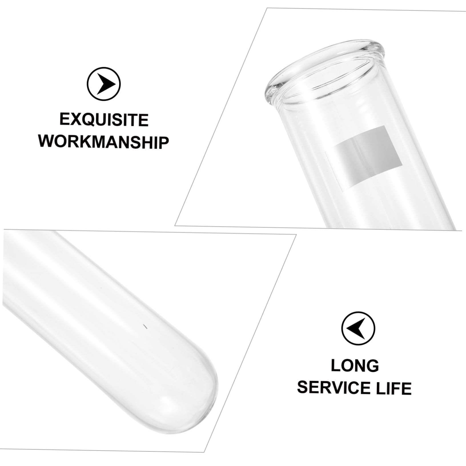 KICHOUSE Canal Glases Lab Test Tubes Candies Tube Test Tubes Cork Tube Digestion Tube Useful Nitrogen Analyzer Tube Laboratory Test Tubes Science Test Tubes Glass