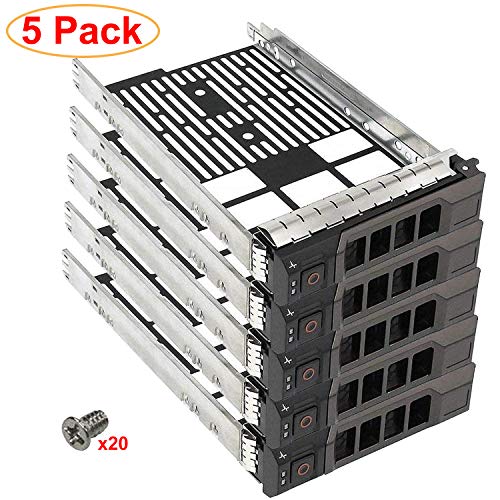 YEECHUN 3.5\" SAS SATA Hard Drive Tray Caddy for Dell PowerEdge T330 T430 T630 R230 R330 R430 R530 R630 R730 R730XD R930 MD1400 MD3400 Series (5 Pack)