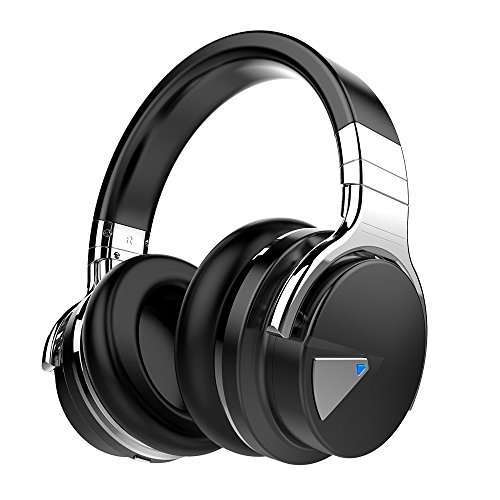 cowin E7 Active Bruit Casque Bluetooth Over Ear Casque sans Fil avec Microphone, de 30 Heures Temps de Jeu, Noir