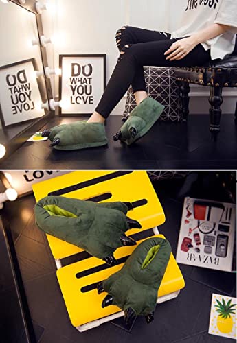 IXITON Unisex Funny Animal Paw slippers Shoes Furry Dinosaur bear Claw Slippers Cartoon plush slippers3