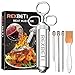 REXBETI Meat Injector Syringe, The Secret to Making the Tender and Juicy Meat, High Capacity Stainless Steel Injector with 3 Marinade Needles, Easy to Use and Clean, Perfect For Beginner