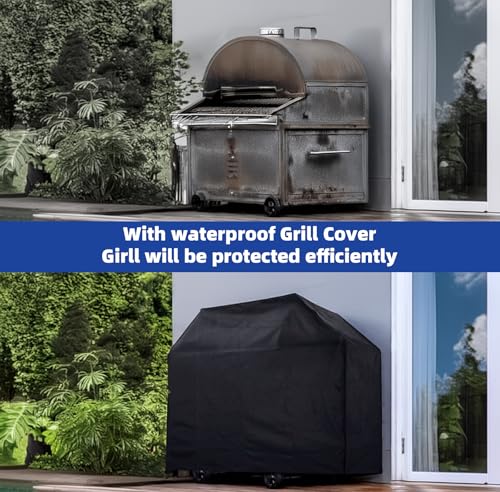 HAZBEN Perfect Grill Cover for Outdoor Grills Waterproof Rip-Proof Weather Resistant for Reliable Protection Griddle Cover Easy to Clean Adjustable Hem Drawstring Fade Resistant (48 inch) - Thumbnail 6