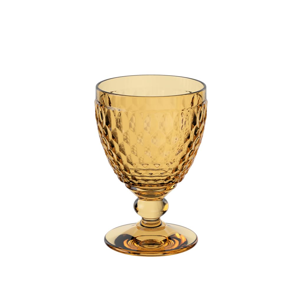 Villeroy & Boch - Boston Saffron red Wine Glass, 200 ml, Crystal Glass for red Wine, Dishwasher-Safe, Yellow
