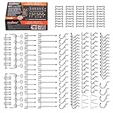 HORUSDY 120-Piece Pegboard Hooks Set, Pegboard Hooks Assortment for Organizing Various Tools