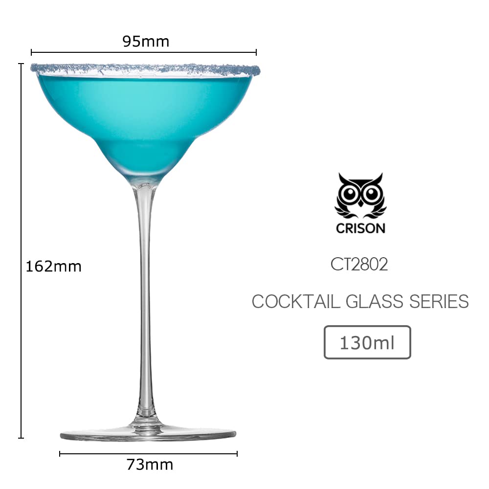 Crystal Margarita Glasses, Set of 2