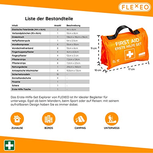 Erste Hilfe Set Outdoor, zum Wandern, Skifahren, Klettern, praktisches Rollenformat, passt in jeden Rucksack… - Image 8