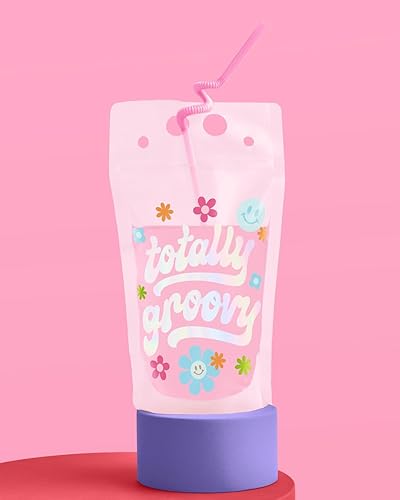 Miniatura 7 de xo, Fetti Groovy Rainbow - Bolsas para bebidas  16 unidades  Suministros para despedida de soltera, decoraciones de fiesta de cumpleaños pastel