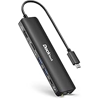 Adattatore USB C Hub Ethernet Dockteck 7 in 1 Docking Station