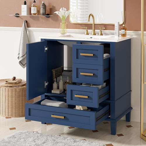 Mirightone 30" Bathroom Vanity with Sink, 30 Inch Bathroom Vanity