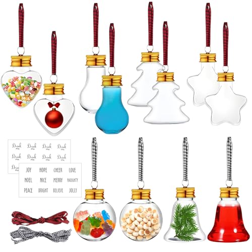 CYUaoao 12 Stück Stransparenter Weihnachtskugeln Kunststoff,...