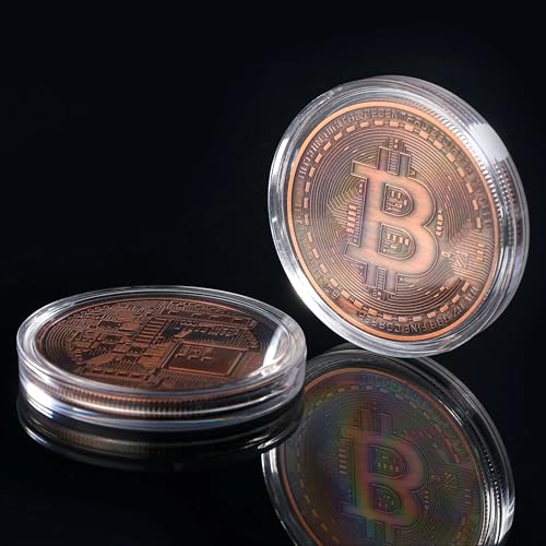 Bitcoin Copper Coins – 2 Pcs 1 oz .999 Pure Physical BTC Tokens | Commemorative Collectible Gift Set in Display Case | Unique Crypto Souvenir for Men, Women & Collectors | Perfect for Gifting - Image 7