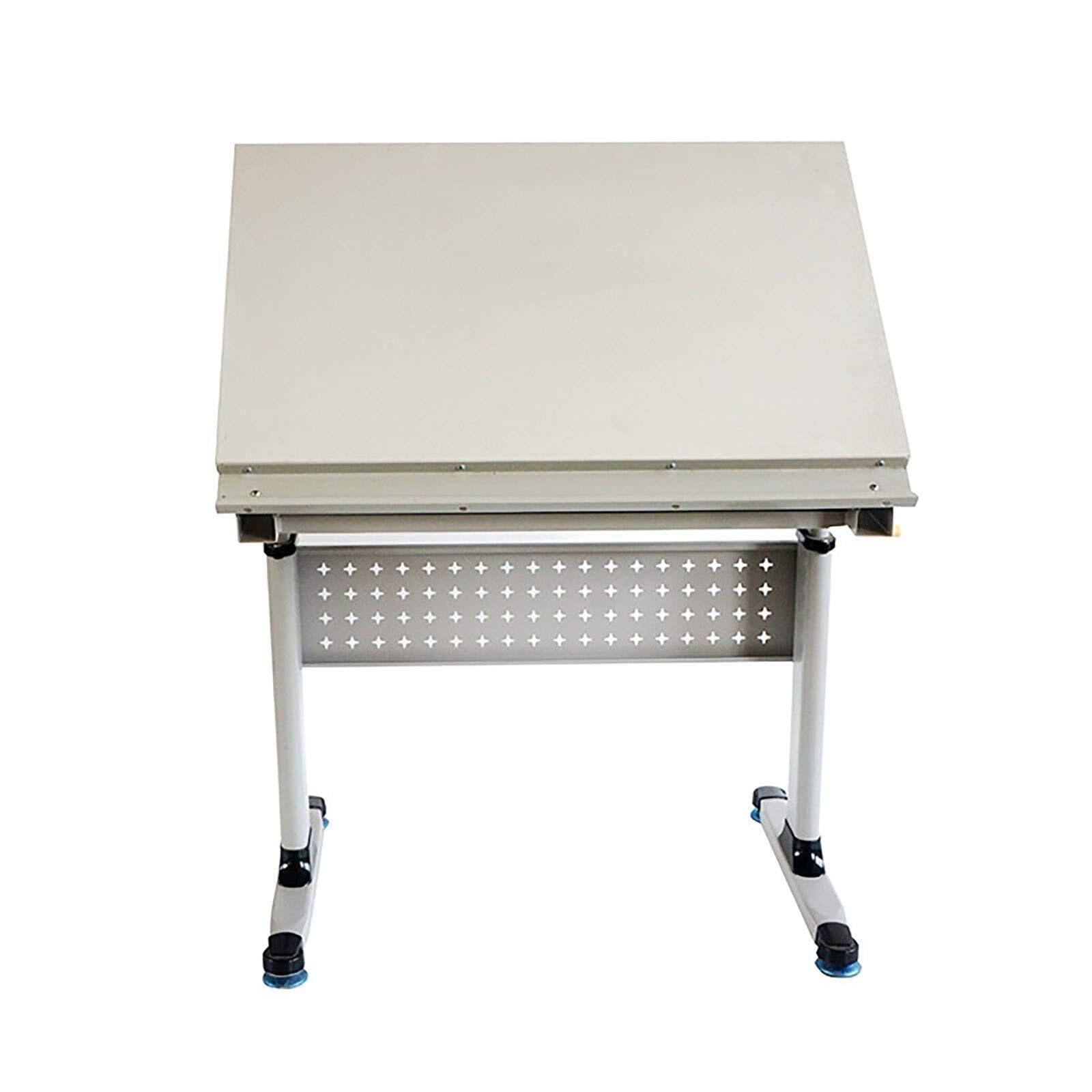 Table À Dessin Réglable avec Plateau Inclinable, Bureau d'artiste Relevable pour Le Dessin, L'Écriture Et Le Design, Poste De Travail Spacieux avec Rangement Pratique, 90 X 60
