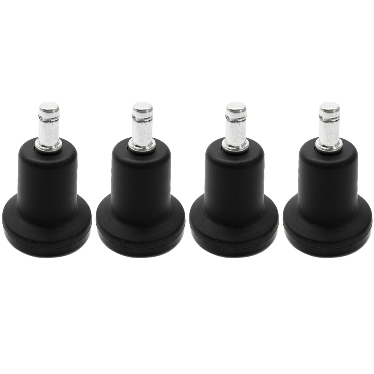 Caster Chair Company Chromcraft Replacement Bell-Shaped Rolling Caster Castor Chair Wheels Stationary Converter Glides (Set of 4)