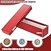 8PCS Coin Storage Box Coin Holders 2×2 Inch Coin Protector Boxes for Collectors Protect Gasket Coin Case Cardboard Coin Collecting Supplies Coin Collection Boxes for Coins Jewelry Storage (Red)