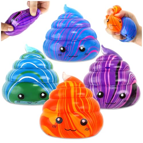 Balles Anti-Stress de Fake Caca, 2 Pièces, Squishies Soft Squeeze Jouet, Jouets Anti-Stress, Jouets de Détente et Cadeaux, Jouet Sensoriel à Presser...