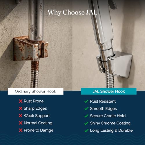Image of JAL ABS Jet Spray Holder for Toilet | Wall Mount Hand Shower Hook