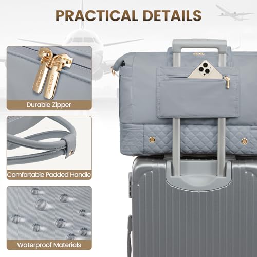 LOVEVOOK Travel Duffle Bags - Weekender with Shoe & Toiletry Compartment, Overnight & Gym Bag4