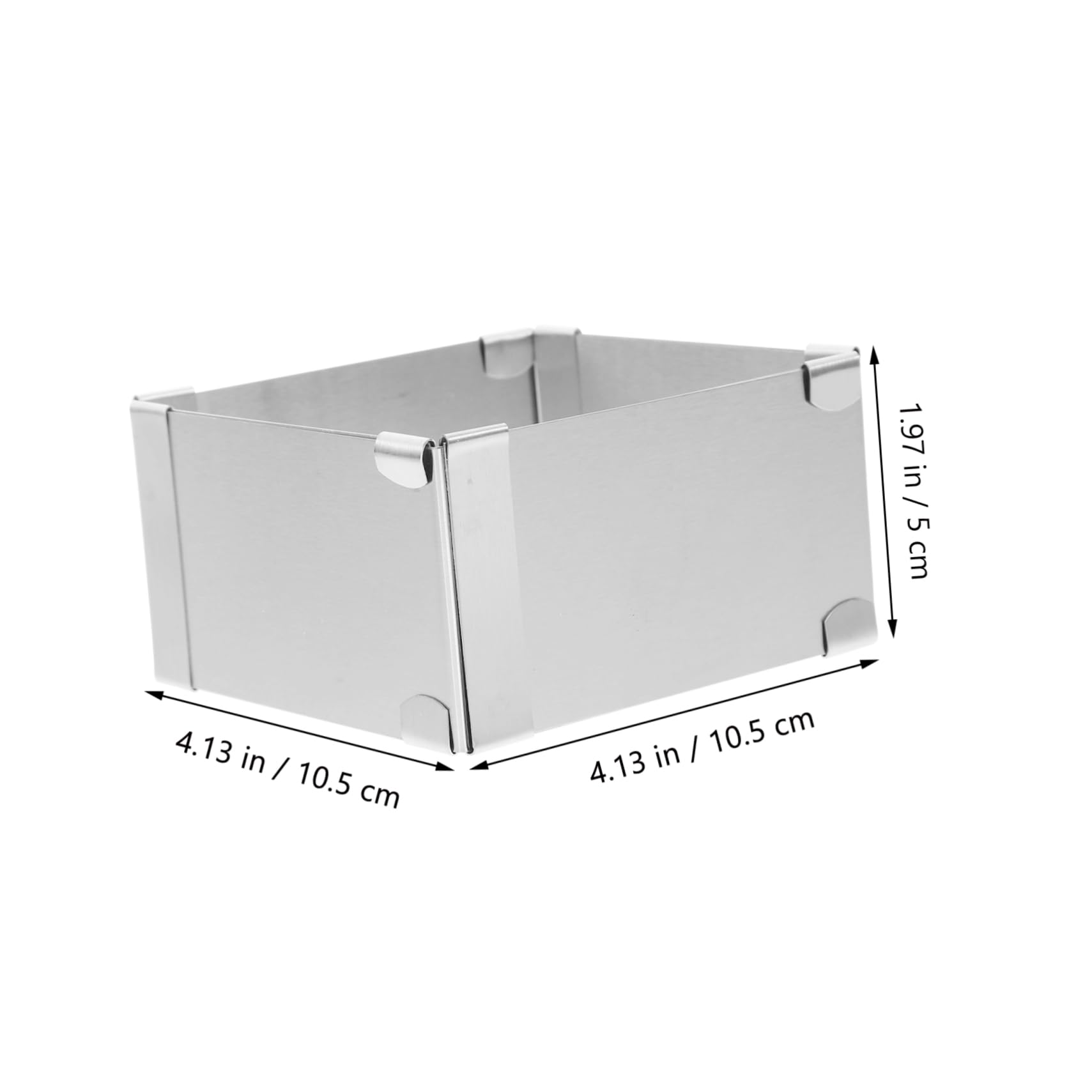 PEPLAYTAL Square Mousse Ring Stainless Steel Mousse Cutter Baking Tool for Desserts Pastry Mould for DIY Cooking and Baking Random Style