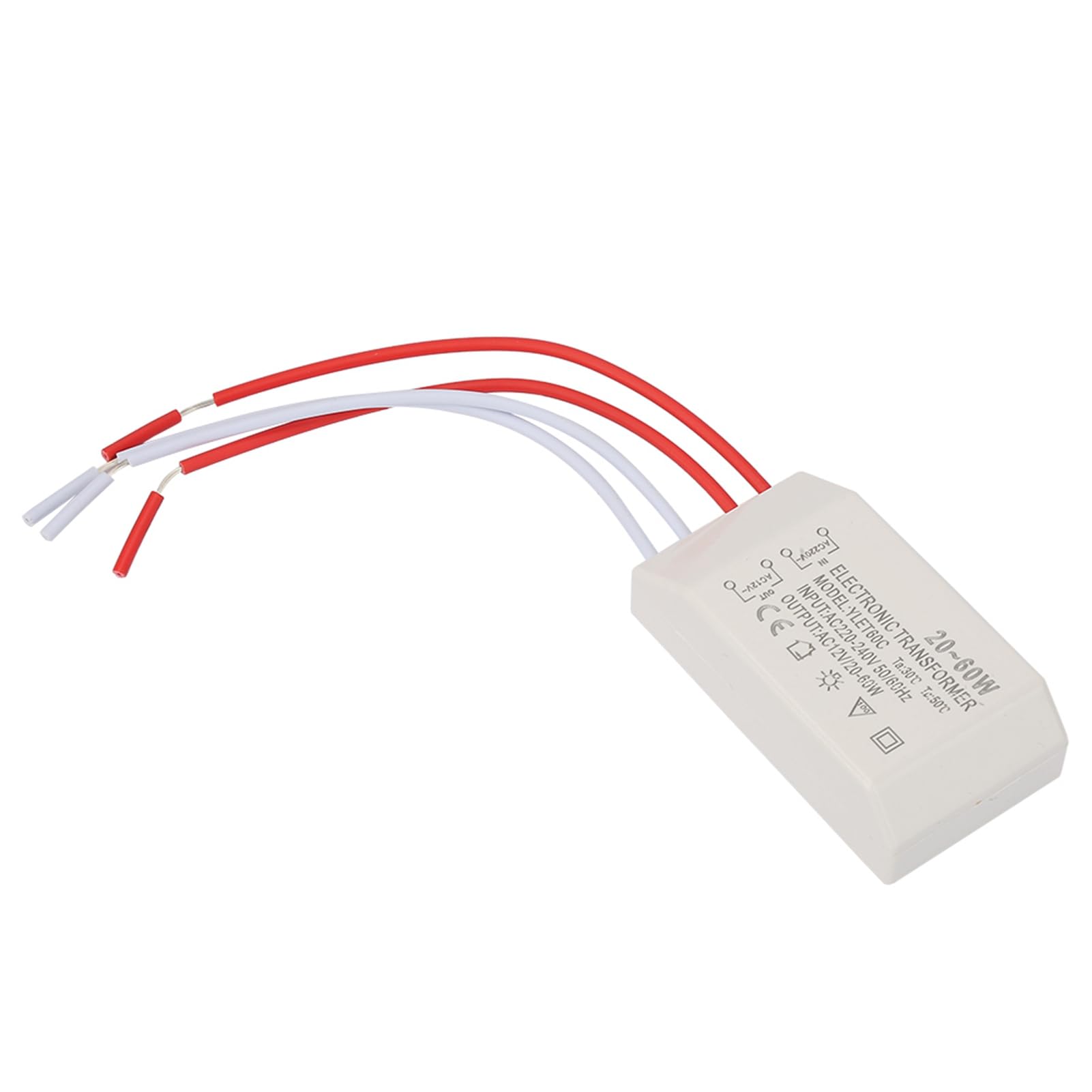 Trasformatore Elettronico Alogeno 20-60W 220V a 12V AC per Lampade Alogene G4 Illuminazione Nave Casa Negozio