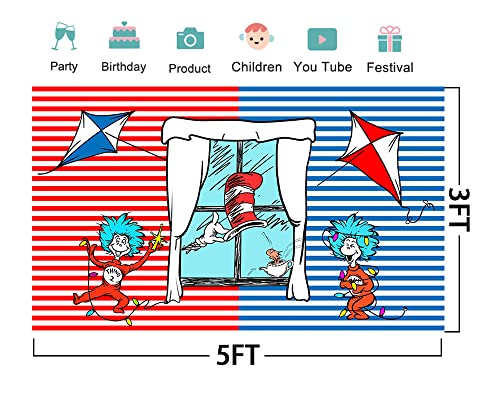 Fondo Lonas Azul y Rojo 150x90 cm para Fiesta miniatura 2